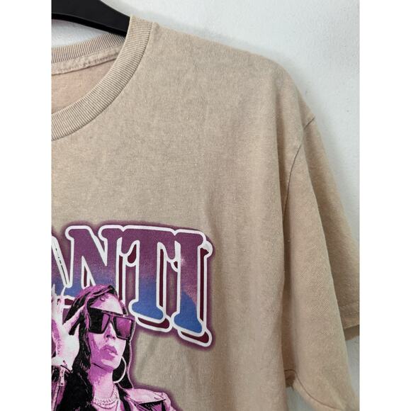 ASHANTI Aww Baby Rock With You Short Sleeve Retro Graphic Women’s T-Shirt Medium - Picture 4 of 6